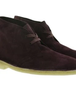 Clarks »Clarks Originals Damen Stiefelette Herbstliche Veloursleder-Boots Desert Boot Stiefel Bordeaux« Stiefel