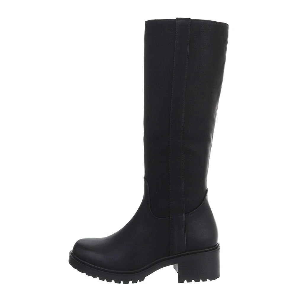 Ital-Design »Damen Freizeit« Stiefel Blockabsatz Klassische Stiefel In Schwarz 1 Ital-Design »Damen Freizeit« Stiefel Blockabsatz Klassische Stiefel In Schwarz