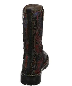 LAURA VITA »gemustert Blumenapplikation Blüten« Schnürstiefel Leder-/Textilkombination -Waldläufer Verkaufsgeschäft 2ea6ccad 9d24 565b 9e53 c3abbd2dc611