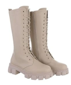Ital-Design »Damen Schnürschuhe Freizeit« Stiefel Blockabsatz Schnürstiefel In Beige -Waldläufer Verkaufsgeschäft 305066b4 d538 58eb ba6a 64b0b67dfc29