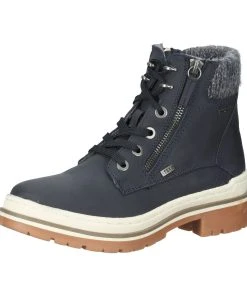 TOM TAILOR »Stiefelette Lederimitat« Schnürstiefelette