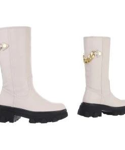 Ital-Design »Damen Bikerschuhe Freizeit« Stiefel Blockabsatz Western- & Bikerstiefel In Beige -Waldläufer Verkaufsgeschäft 3968ef43 7980 5975 b835 844cc53373e8