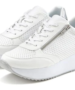 LASCANA Sneaker Plateau Mit Metallic-Einsätzen Und Angesagter Sohle