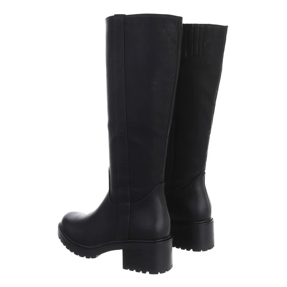 Ital-Design »Damen Freizeit« Stiefel Blockabsatz Klassische Stiefel In Schwarz 3 Ital-Design »Damen Freizeit« Stiefel Blockabsatz Klassische Stiefel In Schwarz – Bild 3