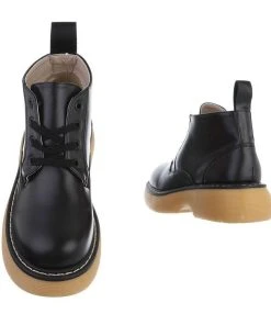 Ital-Design »Damen Schnürschuhe Freizeit« Stiefelette Flach Plateaustiefeletten In Schwarz -Waldläufer Verkaufsgeschäft 5111635b 57e0 5e96 b5ff ac9507a4c4d6