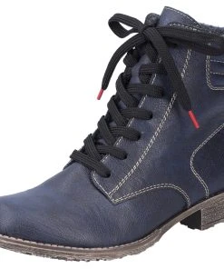 Rieker Schnürstiefelette Mit Gestepptem Schaftrand