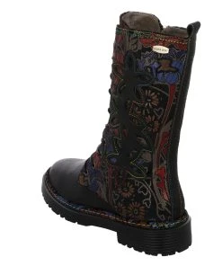 LAURA VITA »gemustert Blumenapplikation Blüten« Schnürstiefel Leder-/Textilkombination -Waldläufer Verkaufsgeschäft 7b7dc140 4729 5de4 a0a4 f1e22b7e012e