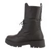 Ital-Design »Damen Schnürschuhe Biker« Stiefelette Blockabsatz Plateaustiefeletten In Olive