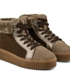 LaShoe »Sneaker Mit Lammfell Im Hiking Style Braun 38« Sneaker