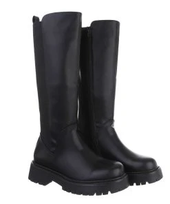 Ital-Design »Damen Freizeit« Stiefel Blockabsatz Plateaustiefel In Schwarz -Waldläufer Verkaufsgeschäft afe2f94e 284b 5564 b91a 765eff050f26
