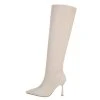 Ital-Design »Damen Elegant« Stiefel Pfennig-/Stilettoabsatz High-Heel Stiefel In Beige