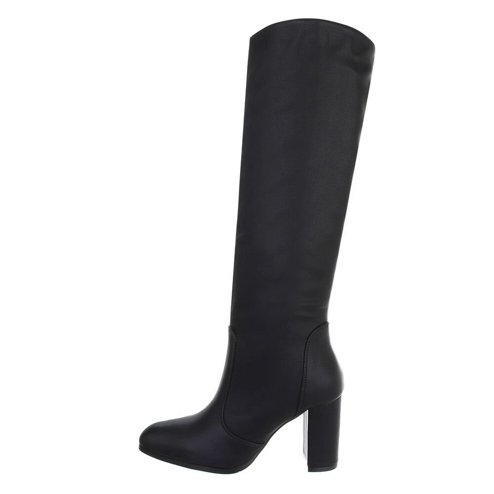 Ital-Design »Damen Elegant« Stiefel Blockabsatz High-Heel Stiefel In Schwarz 1 Ital-Design »Damen Elegant« Stiefel Blockabsatz High-Heel Stiefel In Schwarz