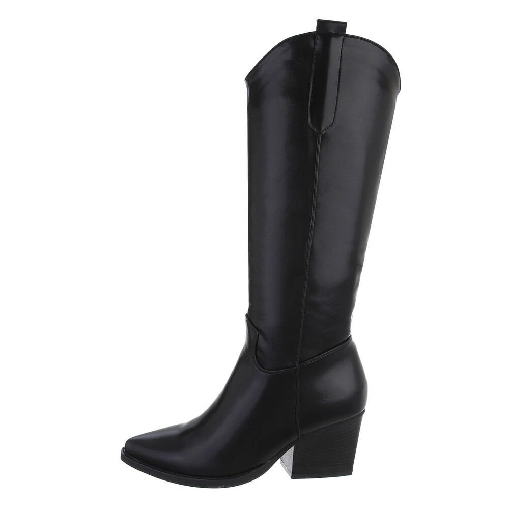 Ital-Design »Damen Cowboyboots Western« Stiefel Blockabsatz Western- & Bikerstiefel In Schwarz 1 Ital-Design »Damen Cowboyboots Western« Stiefel Blockabsatz Western- & Bikerstiefel In Schwarz