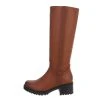 Ital-Design »Damen Freizeit« Stiefel Blockabsatz Klassische Stiefel In Camel