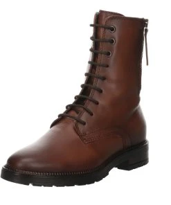 Tamaris »uni« Schnürstiefelette Glattleder